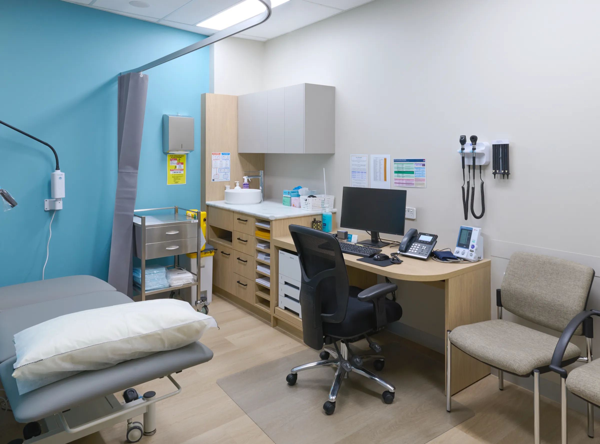Chatswood Medical and Pathology Centre, consult room teal