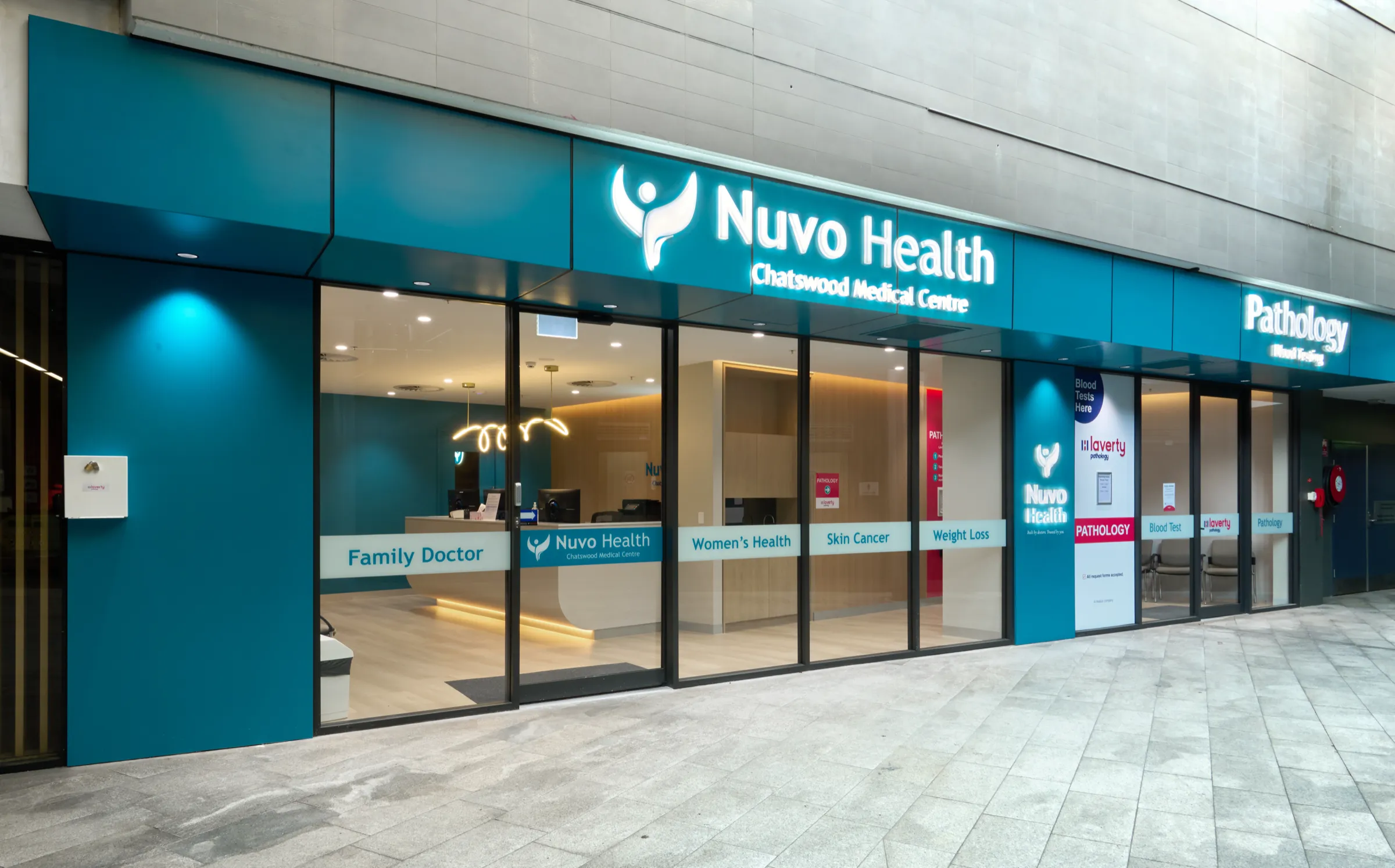 Chatswood Medical and Pathology Centre, shopfront angled