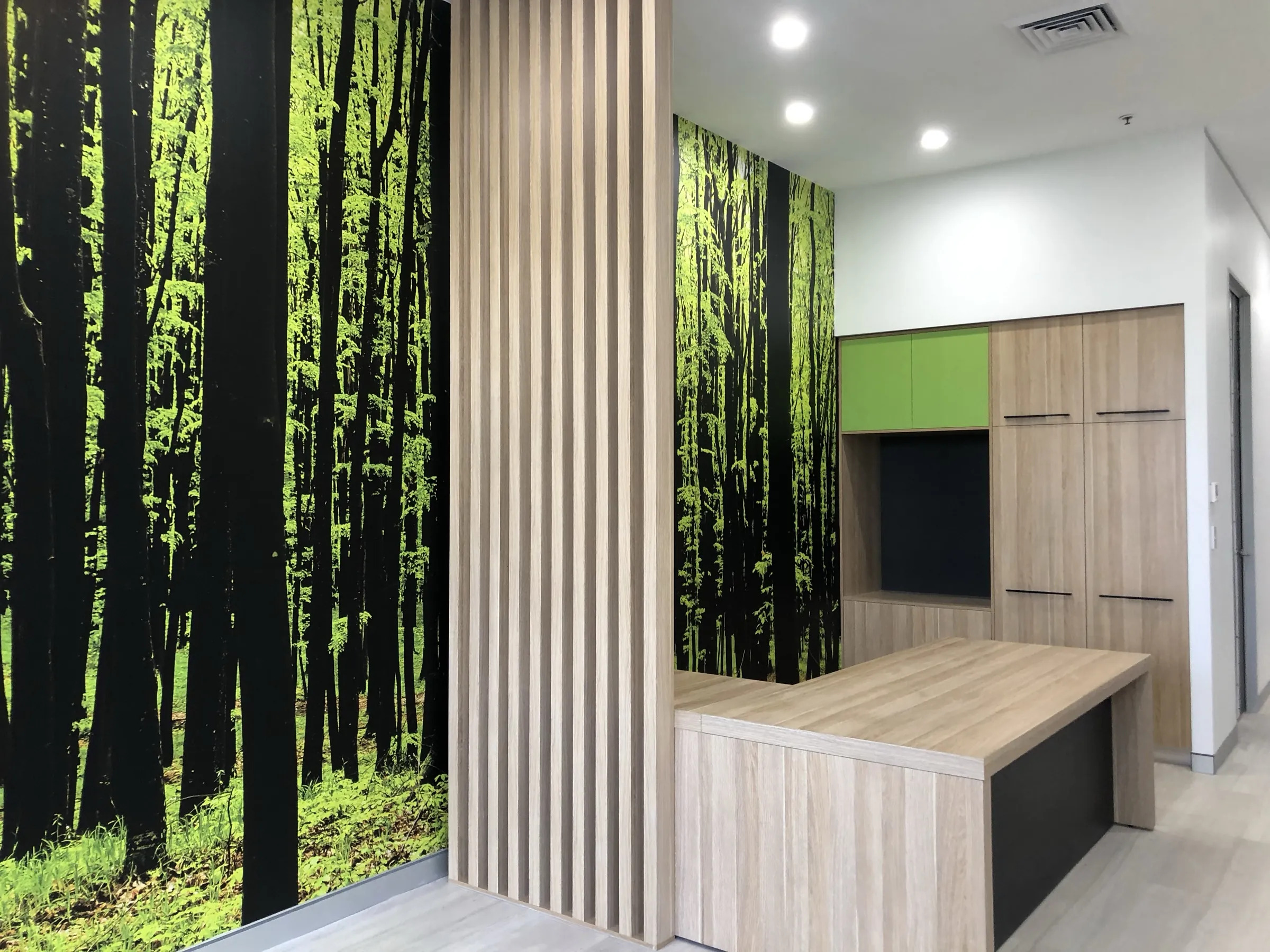 Ku-ring-gai Health Hub, forest wall